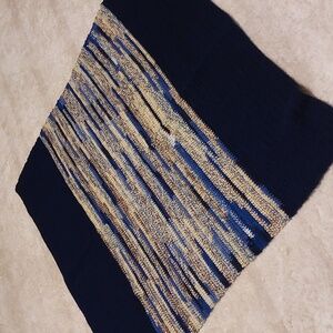 Afghan Navy Blue and Variegated Blues 40"x44"